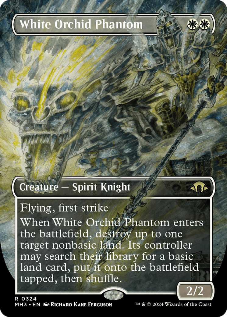 White Orchid Phantom (Borderless) [Modern Horizons 3] | The Clever Kobold