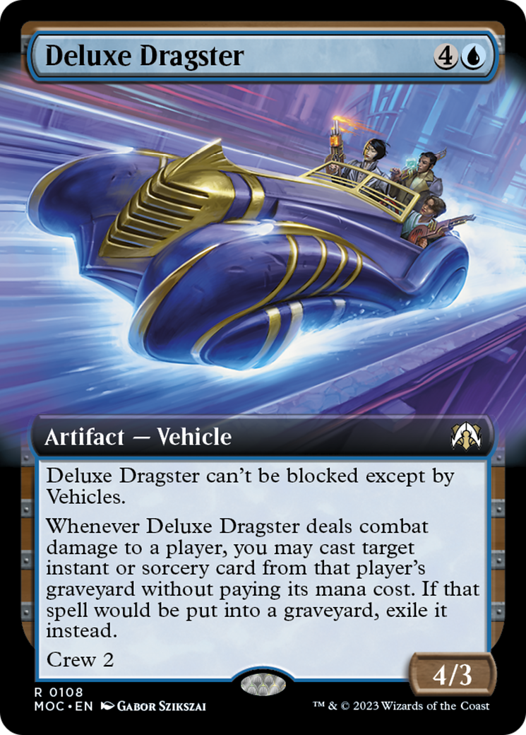 Deluxe Dragster (Extended Art) [March of the Machine Commander] | The Clever Kobold