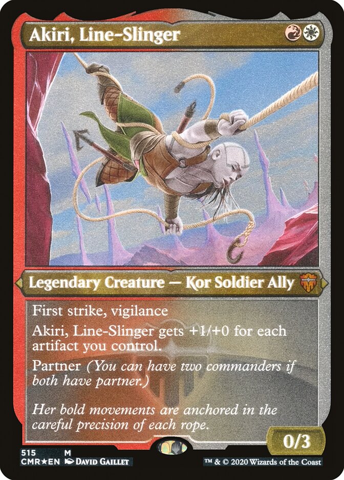 Akiri, Line-Slinger (Etched) [Commander Legends] | The Clever Kobold