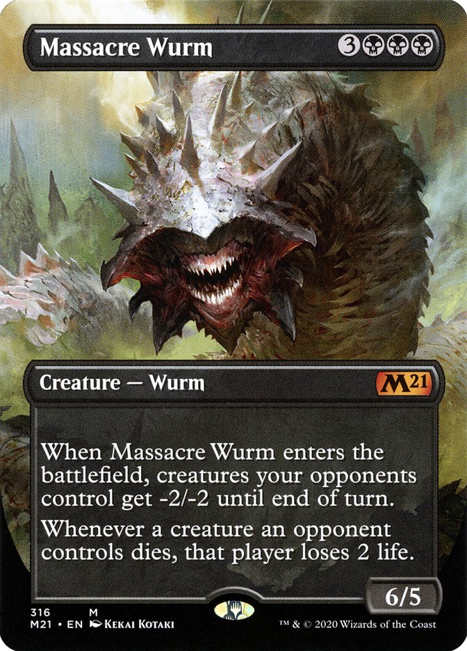 Massacre Wurm (Borderless Alternate Art) [Core Set 2021] | The Clever Kobold