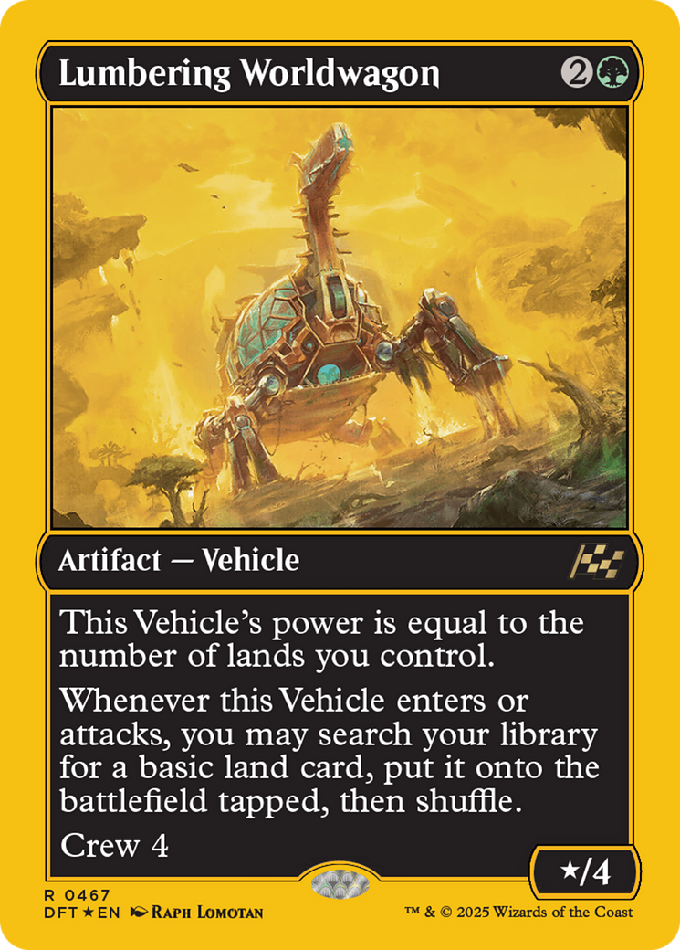 Lumbering Worldwagon (First-Place Foil) [Aetherdrift] | The Clever Kobold