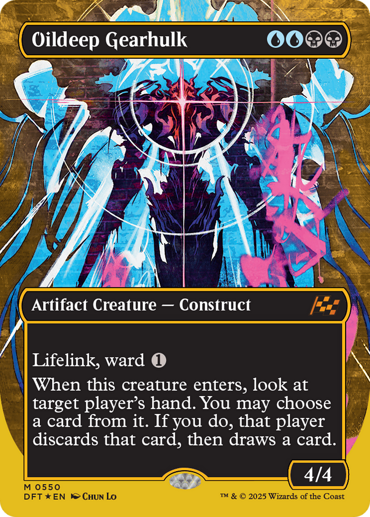 Oildeep Gearhulk (Borderless) (First-Place Foil) [Aetherdrift] | The Clever Kobold