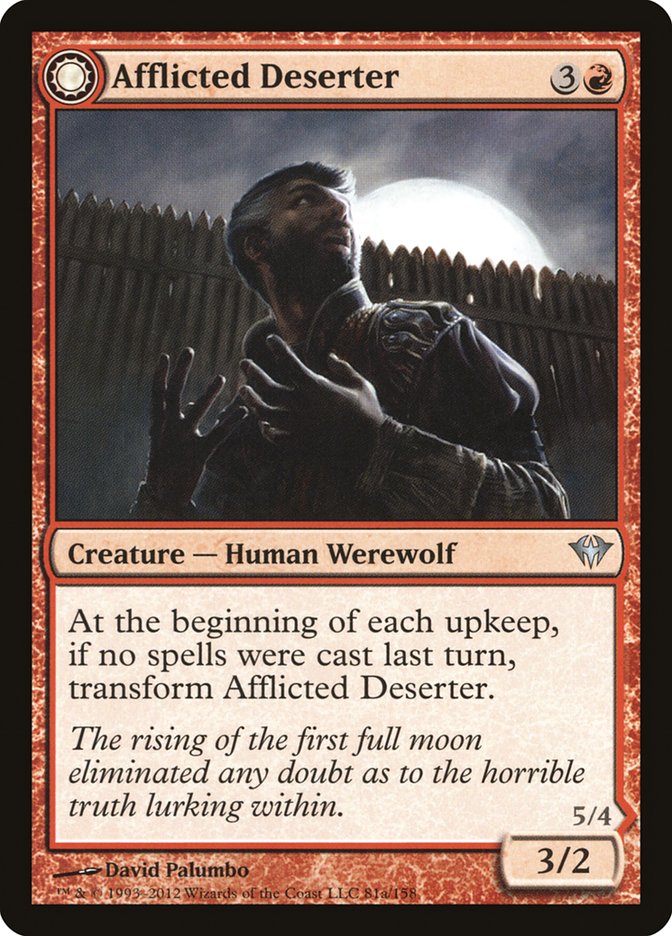 Afflicted Deserter // Werewolf Ransacker [Dark Ascension] | The Clever Kobold