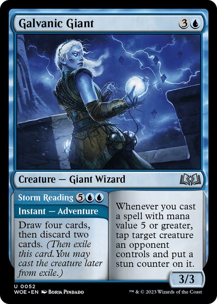 Galvanic Giant // Storm Reading [Wilds of Eldraine] | The Clever Kobold