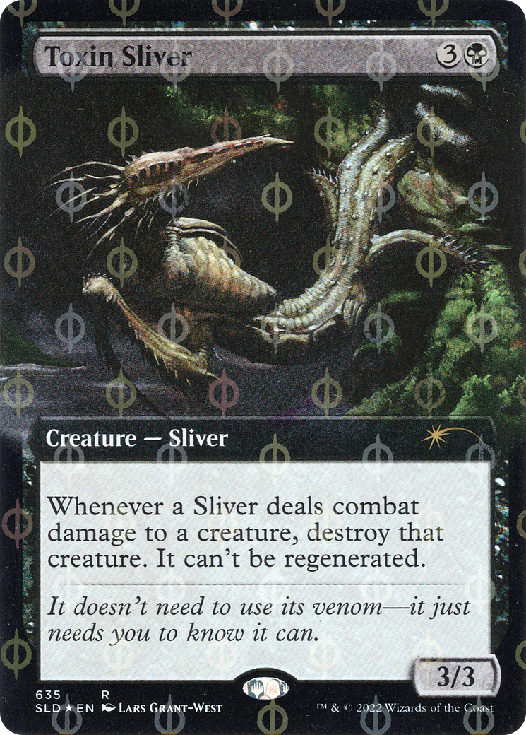 Toxin Sliver (Extended Art) (Step-and-Compleat Foil) [Secret Lair Drop Promos] | The Clever Kobold