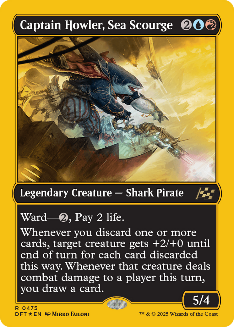 Captain Howler, Sea Scourge (First-Place Foil) [Aetherdrift] | The Clever Kobold