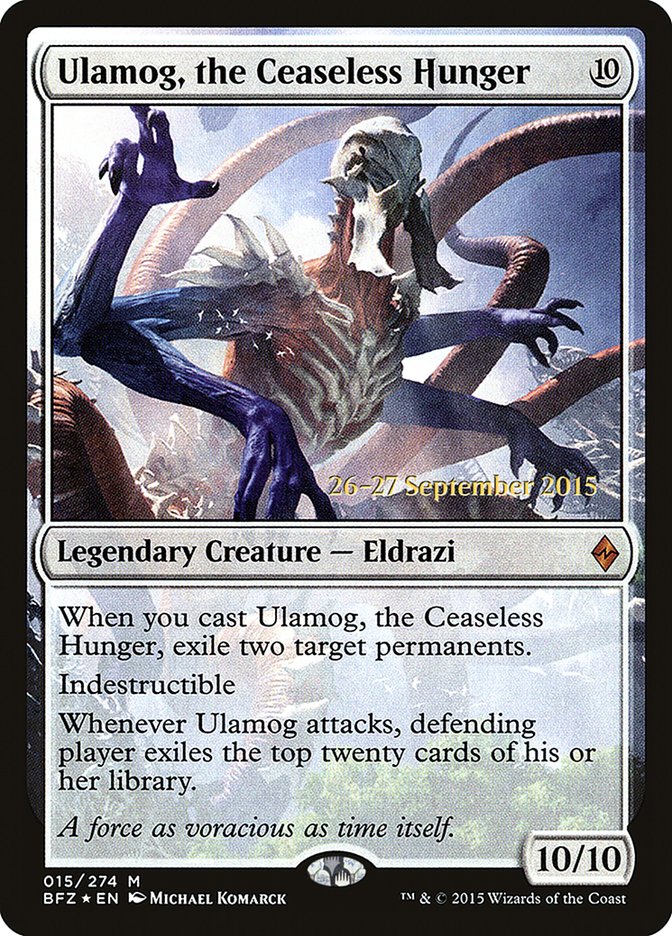 Ulamog, the Ceaseless Hunger [Battle for Zendikar Prerelease Promos] | The Clever Kobold