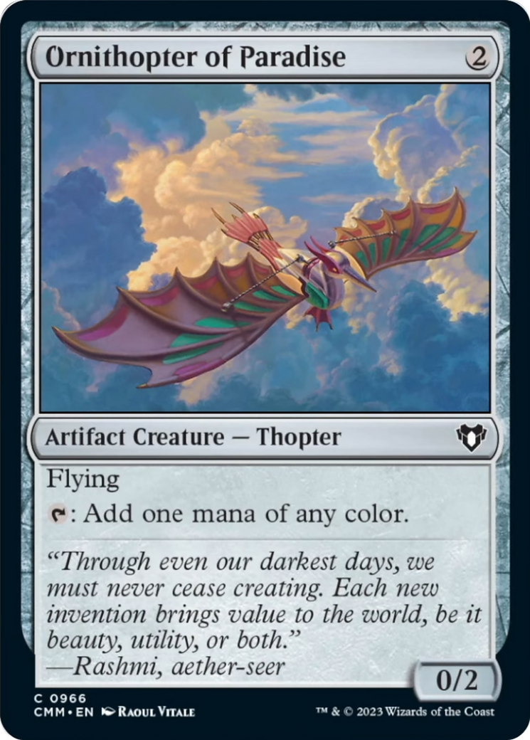 Ornithopter of Paradise [Commander Masters] | The Clever Kobold