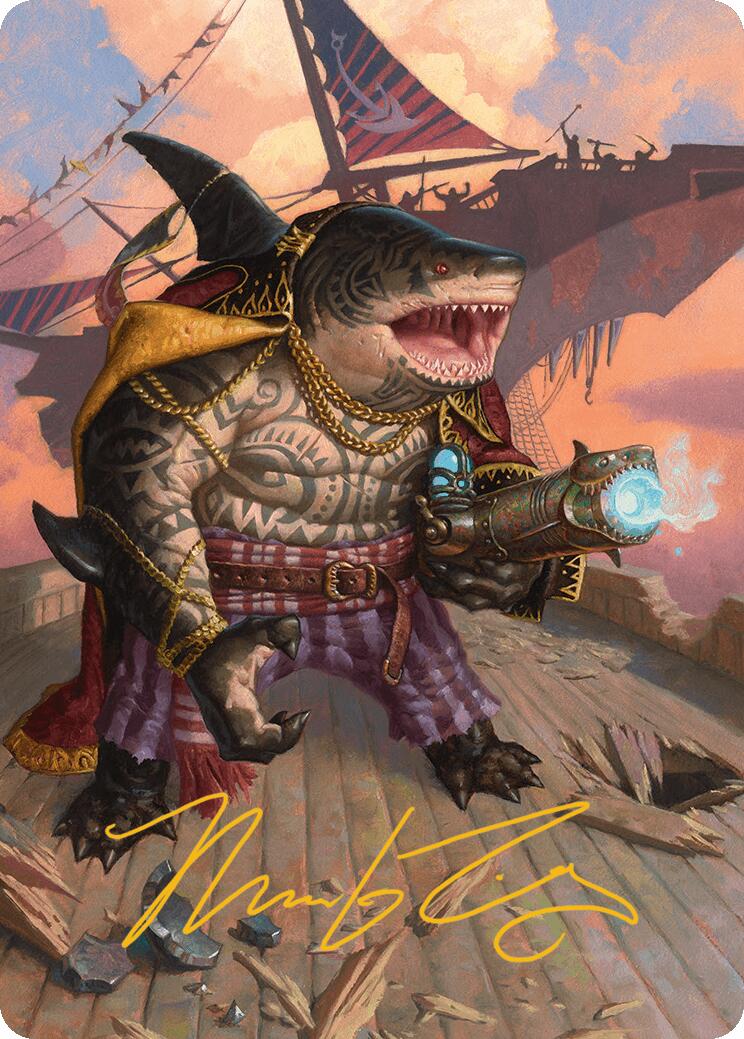 Captain Howler, Sea Scourge Art Card (4/54) (Gold-Stamped Signature) [Aetherdrift Art Series] | The Clever Kobold