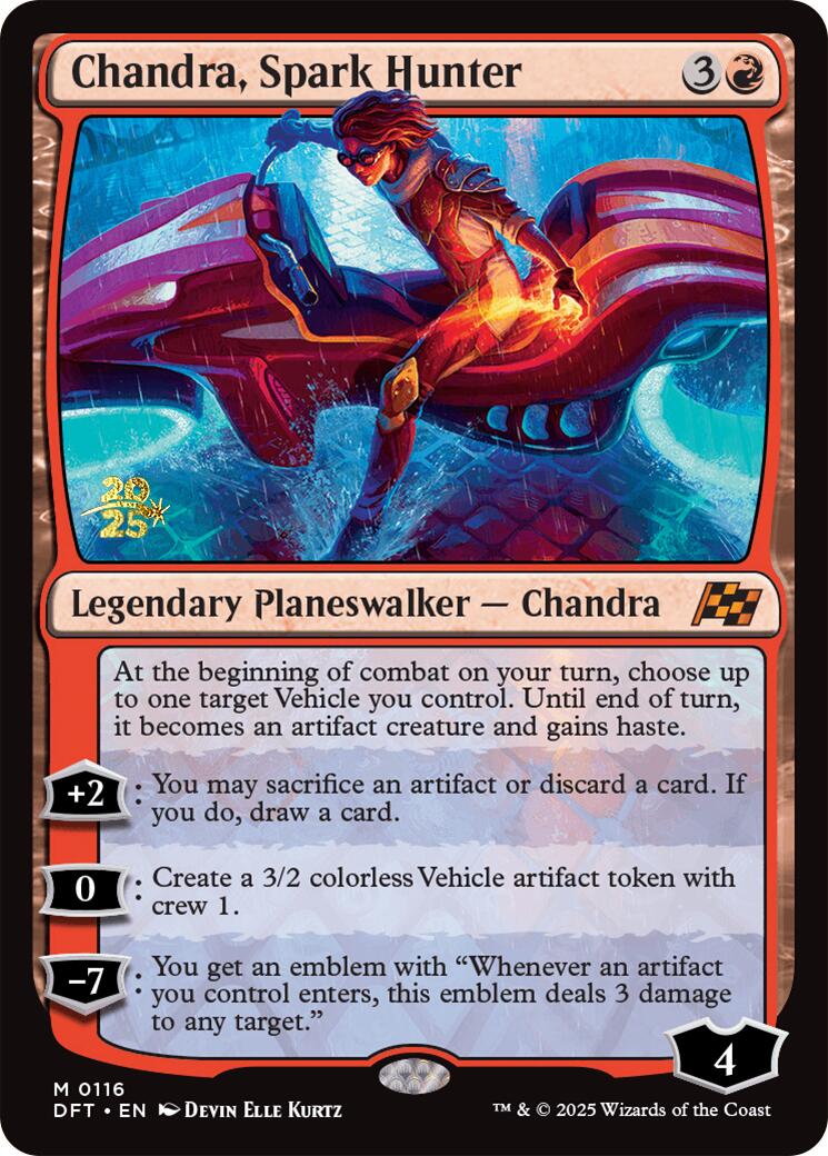 Chandra, Spark Hunter [Aetherdrift Prerelease Promos] | The Clever Kobold