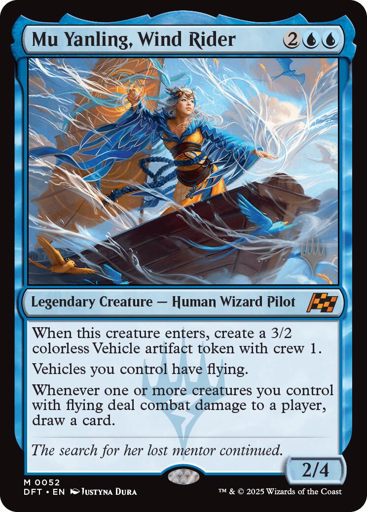 Mu Yanling, Wind Rider (Promo Pack) [Aetherdrift Promos] | The Clever Kobold