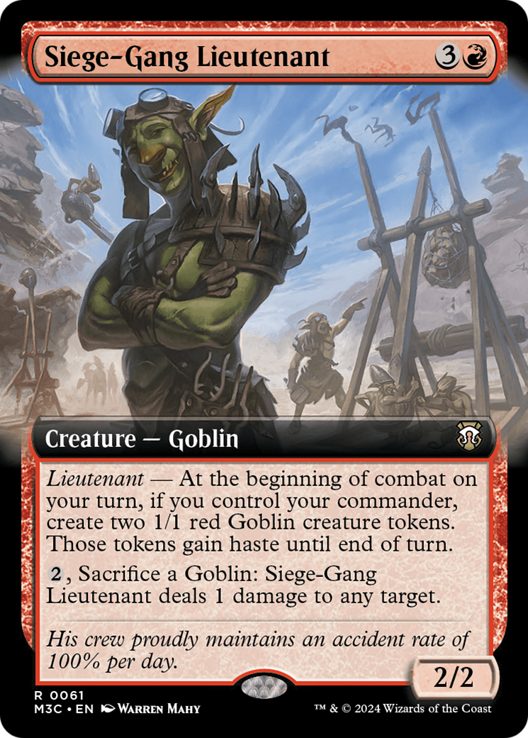 Siege-Gang Lieutenant (Extended Art) [Modern Horizons 3 Commander] | The Clever Kobold