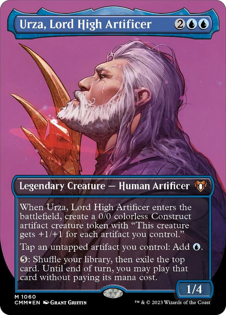 Urza, Lord High Artificer (Borderless Textured Foil Frame Break) [Commander Masters] | The Clever Kobold