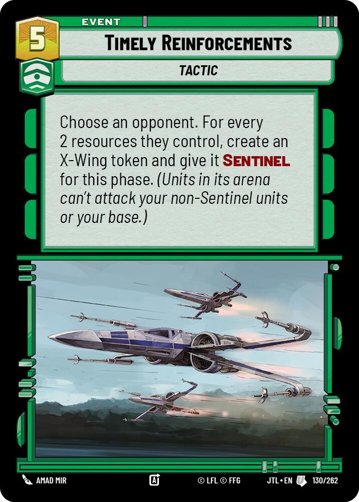 Timely Reinforcements [JTL - 130/262]