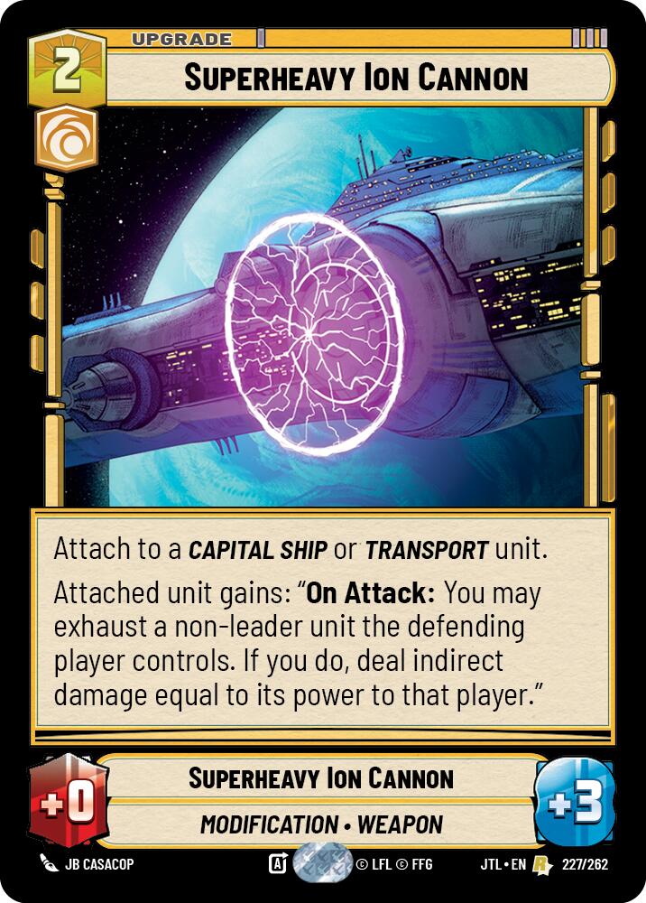 Superheavy Ion Cannon [JTL - 227/262]