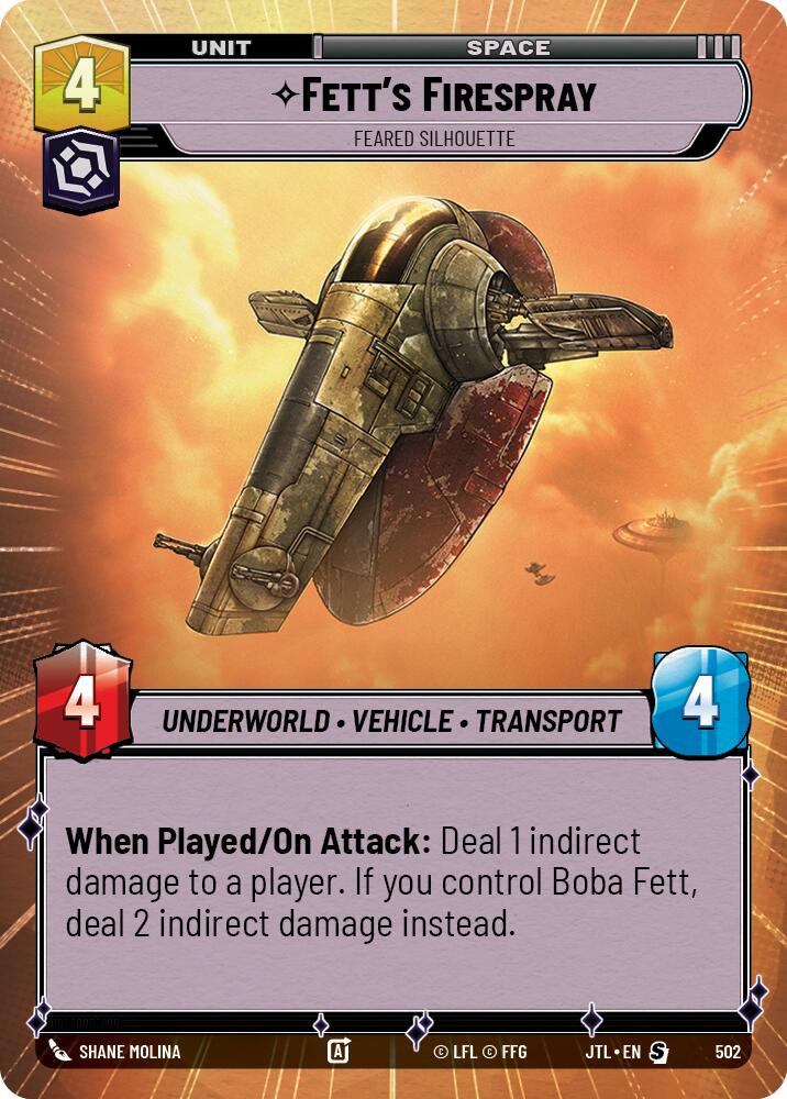 Fett's Firespray - Feared Silhouette (Hyperspace) [JTL - 502]