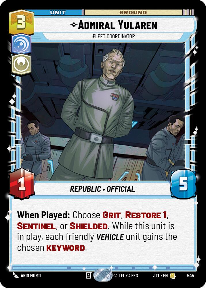 Admiral Yularen - Fleet Coordinator (Foil) [JTL - 545]