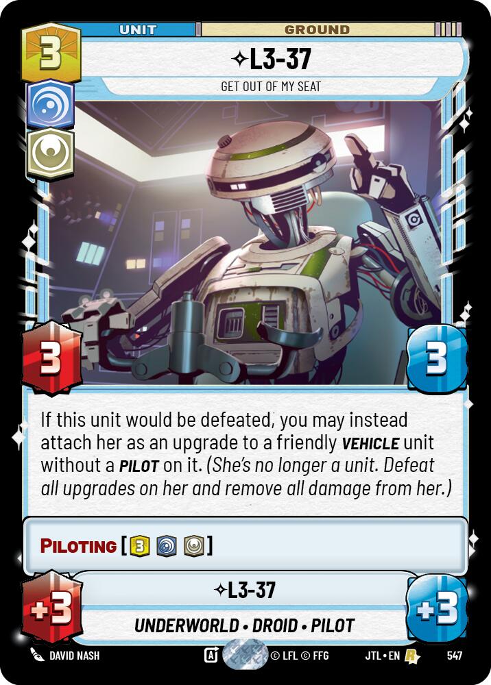 L3-37 - Get Out Of My Seat (Foil) [JTL - 547]