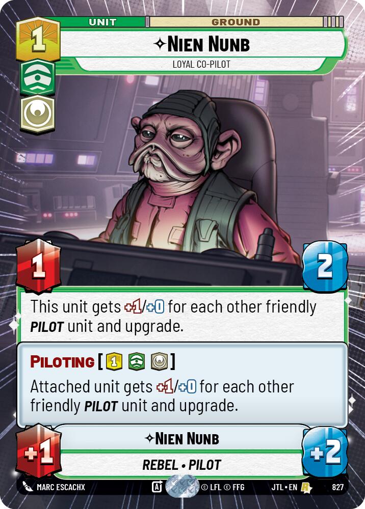 Nien Nunb - Loyal Co-Pilot (Hyperspace Foil) [JTL - 827]