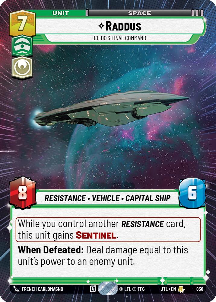 Raddus - Holdo's Final Command (Hyperspace Foil) [JTL - 838]
