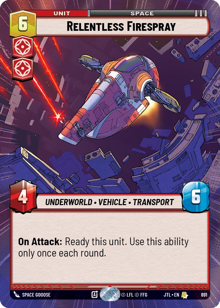 Relentless Firespray (Hyperspace Foil) [JTL - 891]
