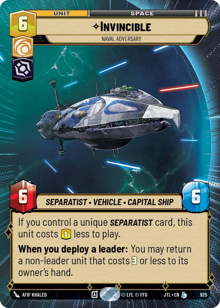 Invincible - Naval Adversary (Hyperspace Foil) [JTL - 925]