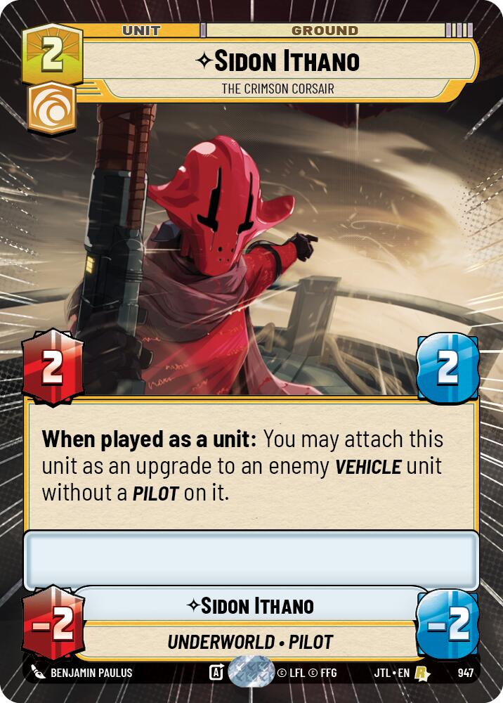 Sidon Ithano - The Crimson Corsair (Hyperspace Foil)