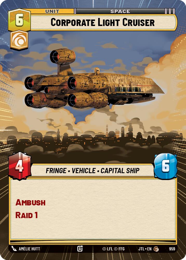 Corporate Light Cruiser (Hyperspace Foil) [JTL - 959]