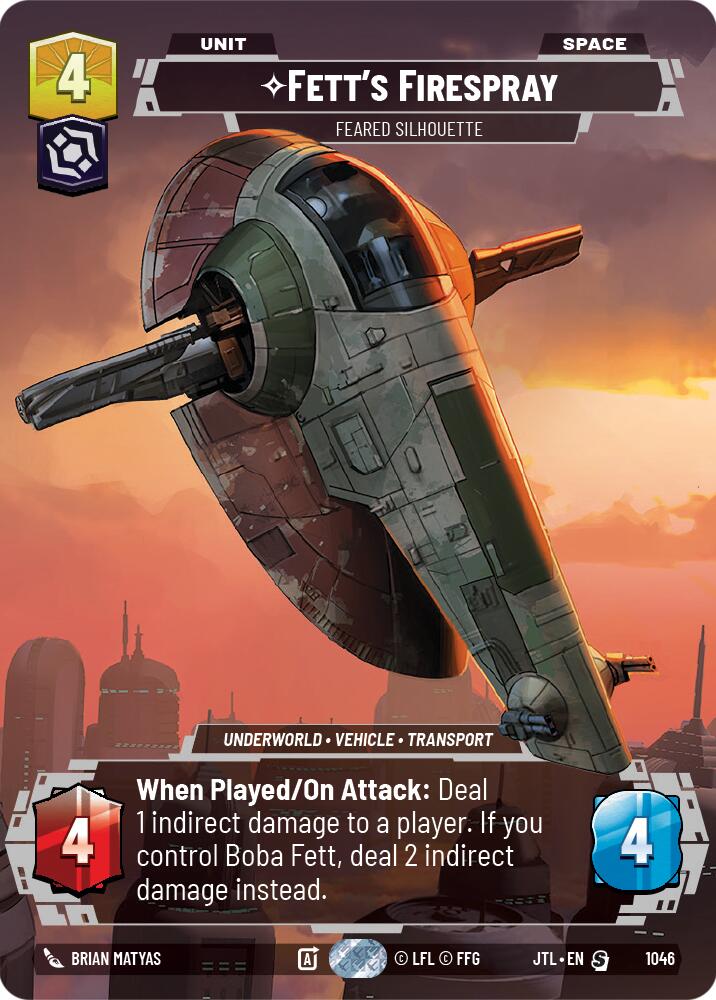 Fett's Firespray - Feared Silhouette (Prestige) [JTL - 1046]