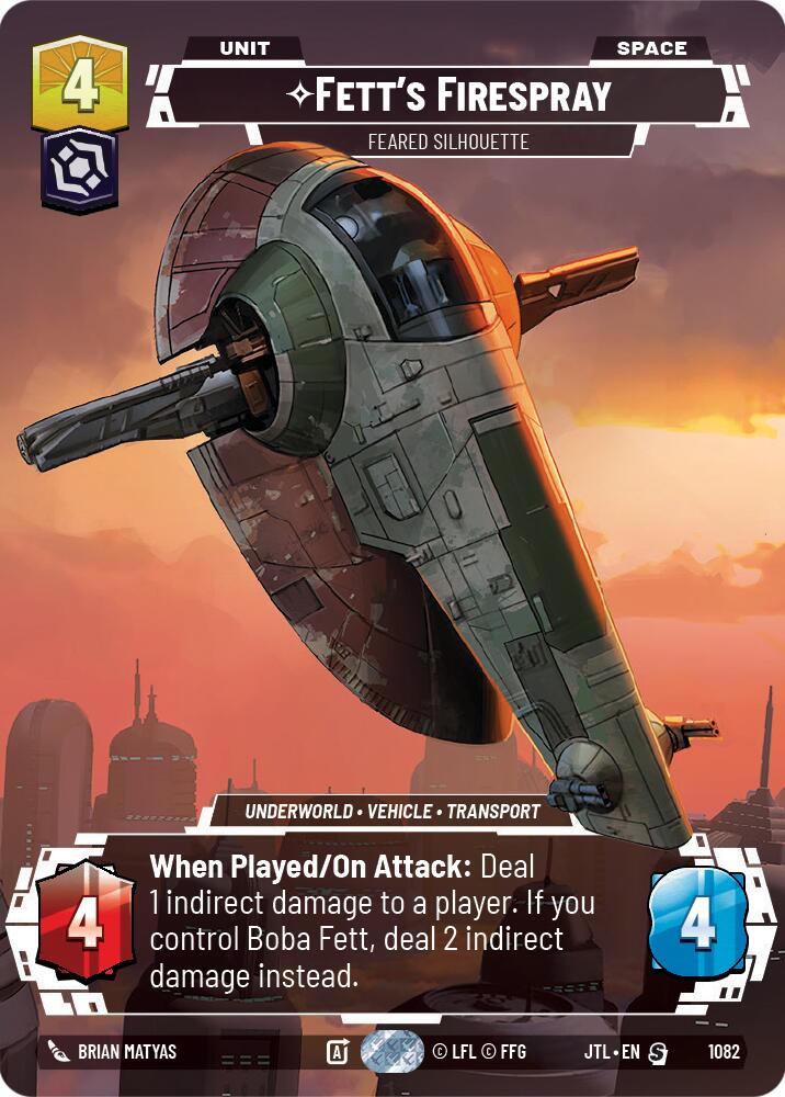 Fett's Firespray - Feared Silhouette (Prestige Foil) [JTL - 1082]