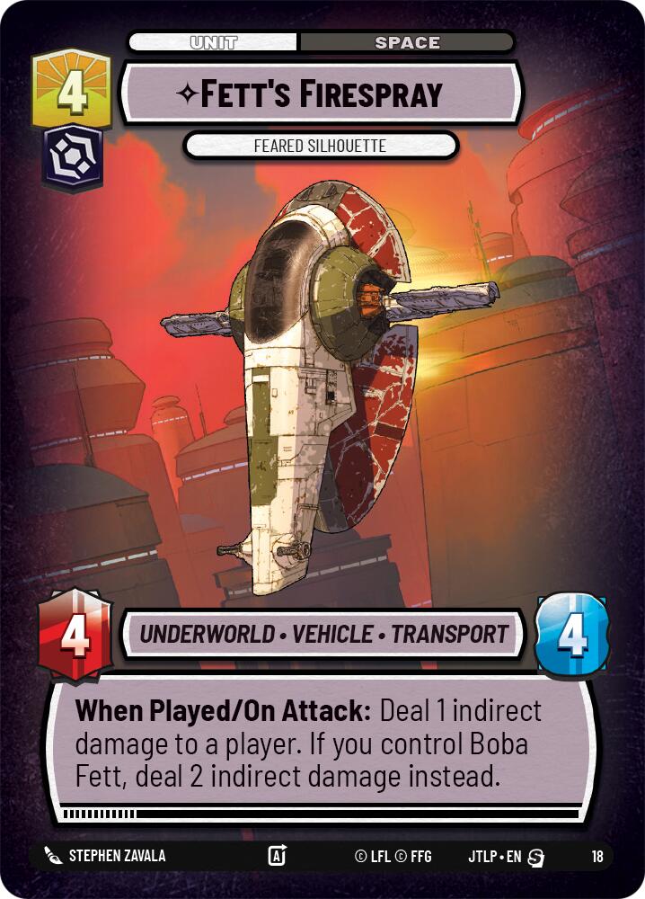 Fett's Firespray - Feared Silhouette [JTL-WPP - 18]