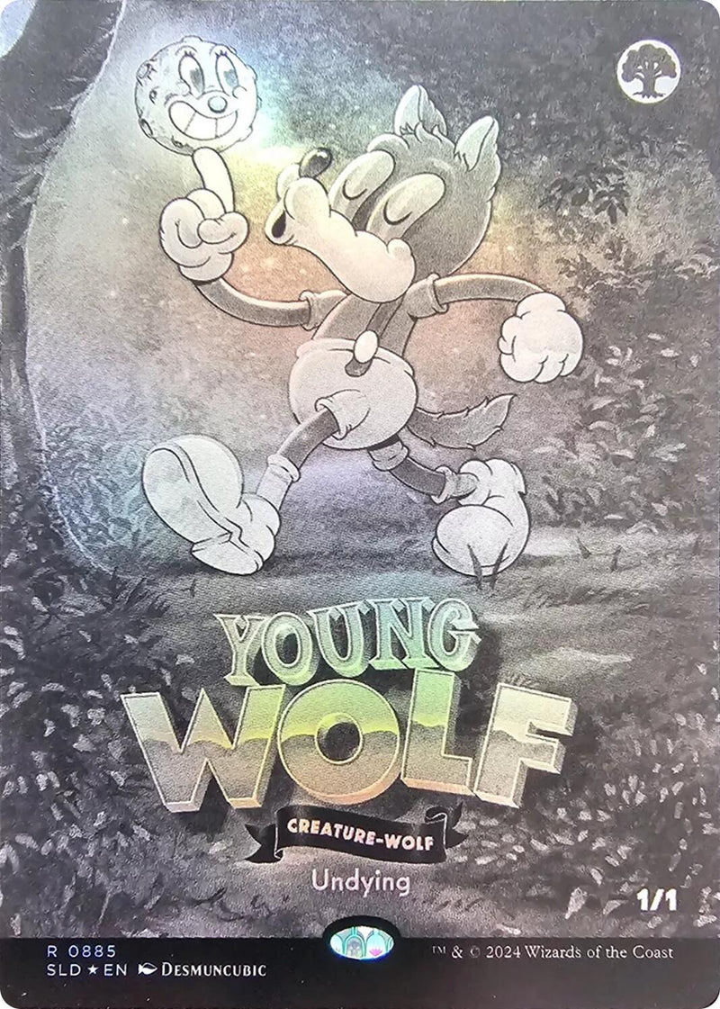 Young Wolf (Black & White Foil) [SLD - 885]
