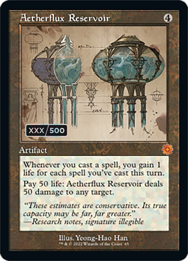 Aetherflux Reservoir (Retro Schematic) (Serialized) [The Brothers' War Retro Artifacts] | The Clever Kobold