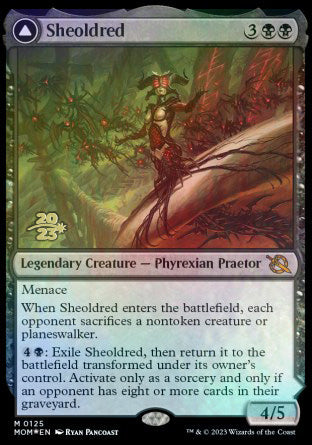 Sheoldred // The True Scriptures [March of the Machine Prerelease Promos] | The Clever Kobold