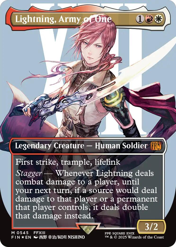 Lightning, Army of One (0545) (Borderless) (Surge Foil) [FIN - 545]