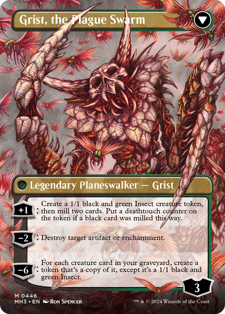 Grist, Voracious Larva // Grist, the Plague Swarm (Borderless) [Modern Horizons 3] | The Clever Kobold