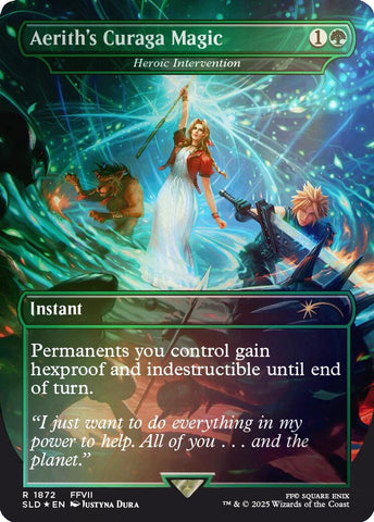 Aerith's Curaga Magic - Heroic Intervention (Rainbow Foil)