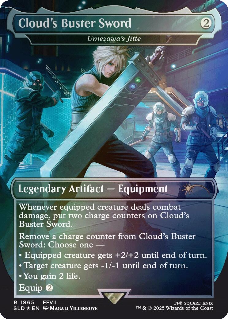 Cloud's Buster Sword - Umezawa's Jitte (Rainbow Foil)