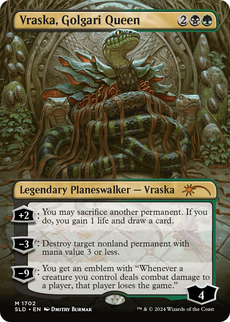 Vraska, Golgari Queen (1702) (Rainbow Foil) [Secret Lair Drop Series] | The Clever Kobold