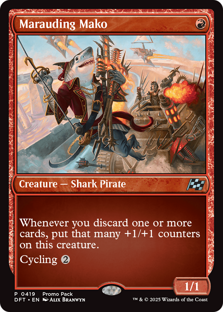 Marauding Mako (Promo Pack) [Aetherdrift Promos] | The Clever Kobold