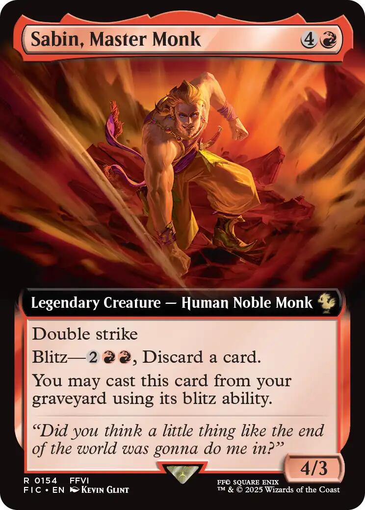Sabin, Master Monk (Extended Art) [FIC - 154]