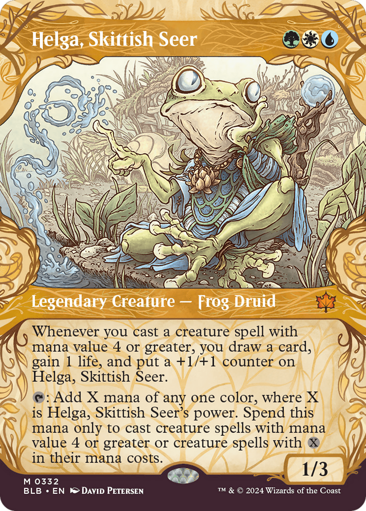 Helga, Skittish Seer (Showcase) [Bloomburrow] | The Clever Kobold