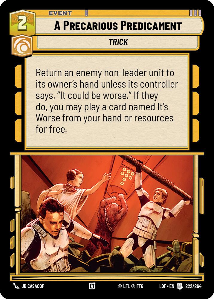 A Precarious Predicament [LOF - 222/264]