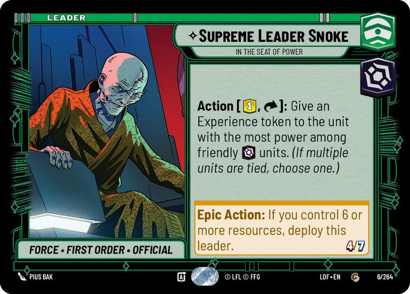 Supreme Leader Snoke - In the Seat of Power [LOF - 006/264]