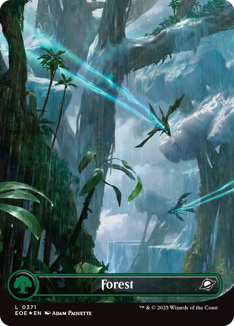 Forest (0371) (Borderless) (Galaxy Foil) [EOE - 371]