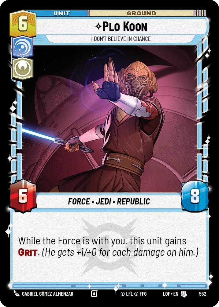 Plo Koon - I Don't Believe in Chance (Foil) [LOF - 552]