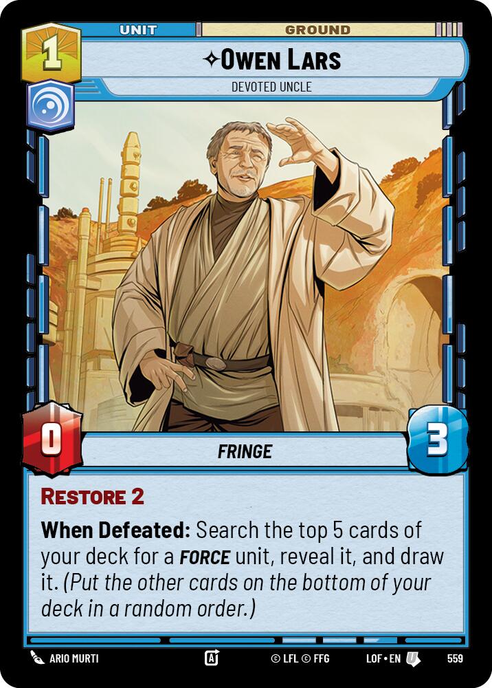 Owen Lars - Devoted Uncle (Foil) [LOF - 559]