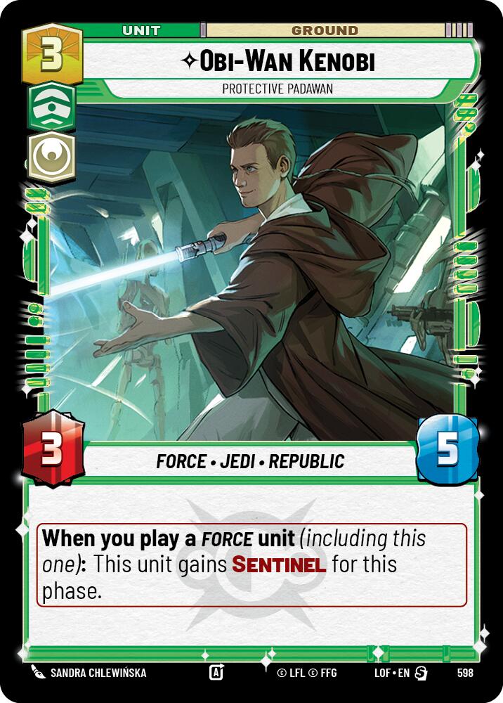 Obi-Wan Kenobi - Protective Padawan (Foil) [LOF - 598]