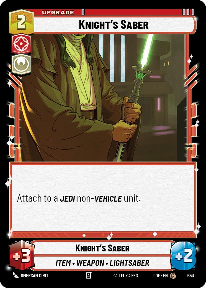 Knight's Saber (Foil) [LOF - 653]