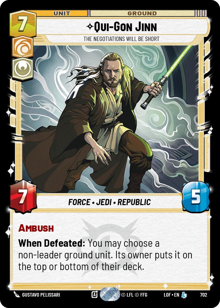 Qui-Gon Jinn - The Negotiations Will Be Short (Foil)